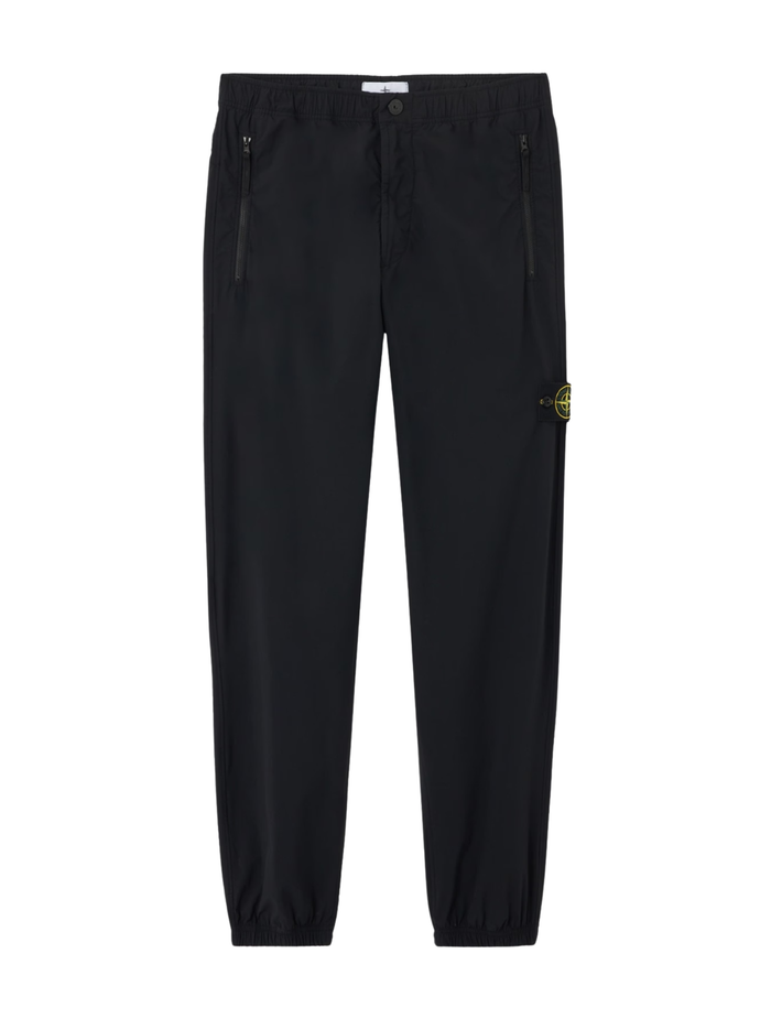 STONE ISLAND Zip Pockets Nylon Tech Fleece Joggers Black - MAISONDEFASHION.COM