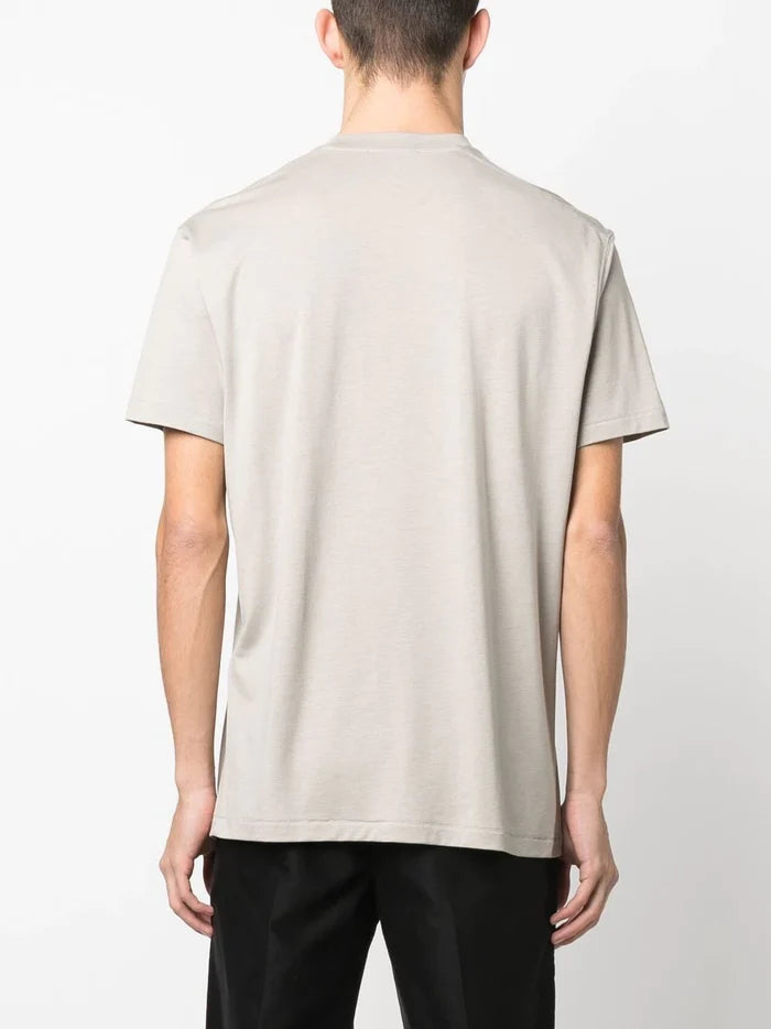 TOM FORD Crew Neck Short Sleeve Cotton T-Shirt Beige - MAISONDEFASHION.COM