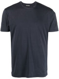 TOM FORD Crew Neck Short Sleeve Cotton T-Shirt Marine Blue - MAISONDEFASHION.COM