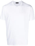 TOM FORD Crew Neck Short Sleeve Cotton T-Shirt White - MAISONDEFASHION.COM