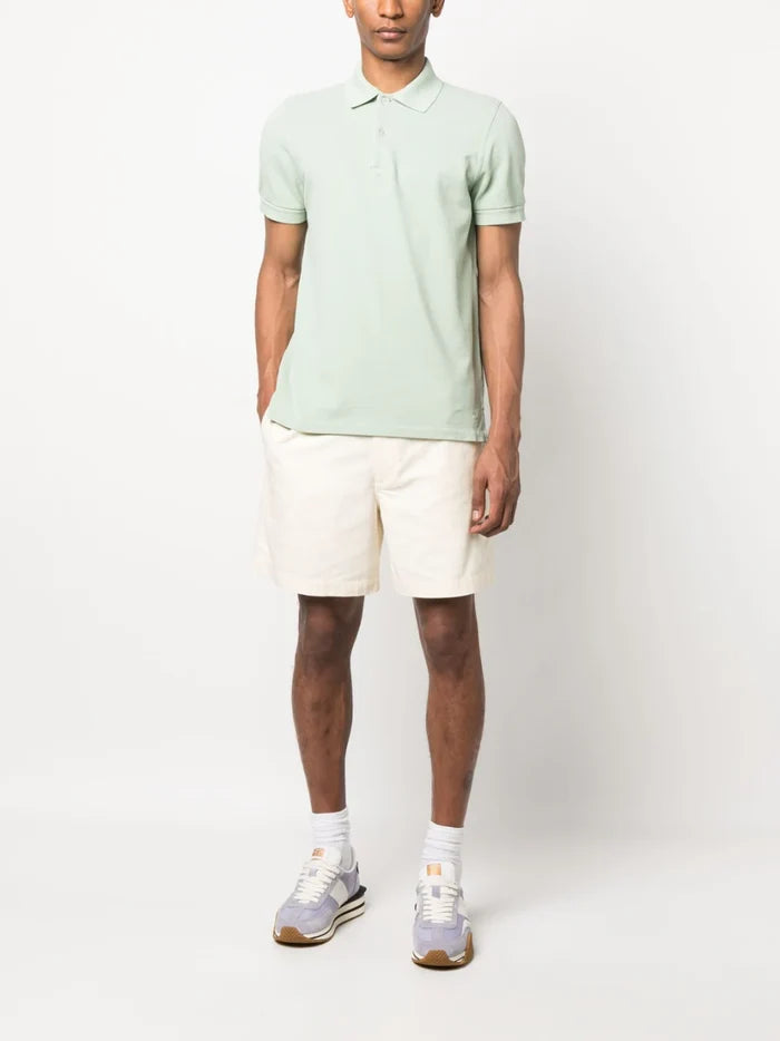 TOM FORD Knitted Polo Shirt Green - MAISONDEFASHION.COM
