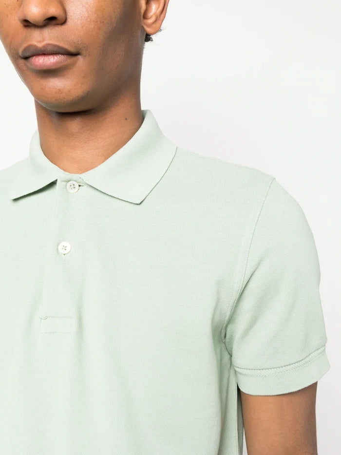 TOM FORD Knitted Polo Shirt Green - MAISONDEFASHION.COM