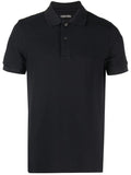 TOM FORD Knitted Polo Shirt Midnight Blue - MAISONDEFASHION.COM