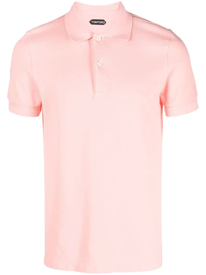 TOM FORD Knitted Polo Shirt Pearl - MAISONDEFASHION.COM