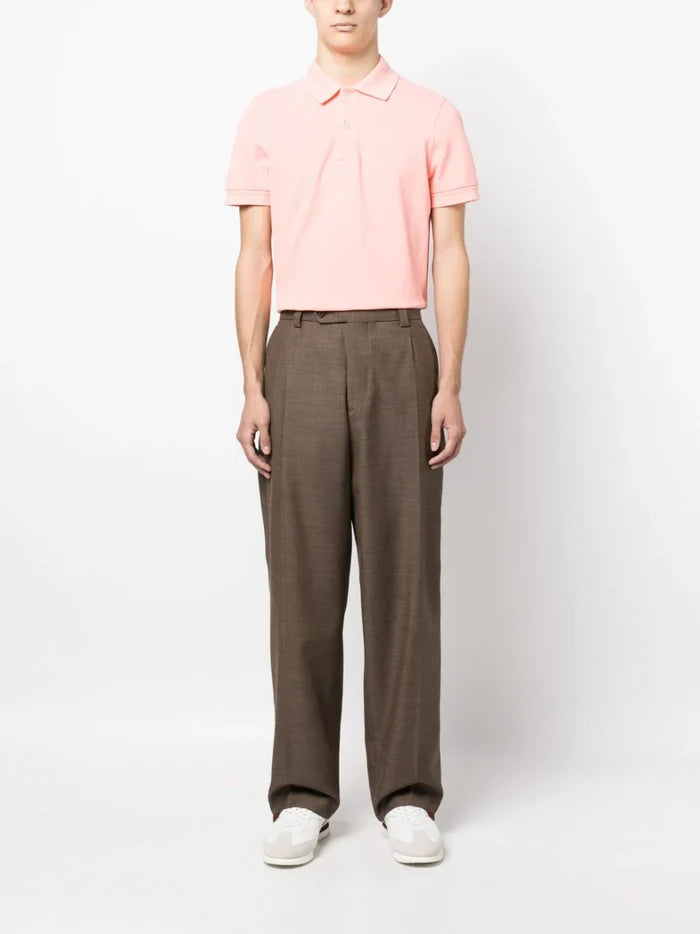 TOM FORD Knitted Polo Shirt Pearl - MAISONDEFASHION.COM