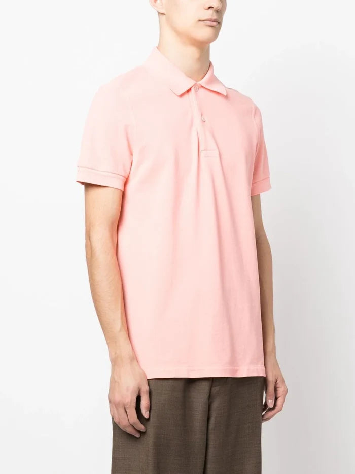 TOM FORD Knitted Polo Shirt Pearl - MAISONDEFASHION.COM