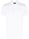 TOM FORD Knitted Polo Shirt White - MAISONDEFASHION.COM