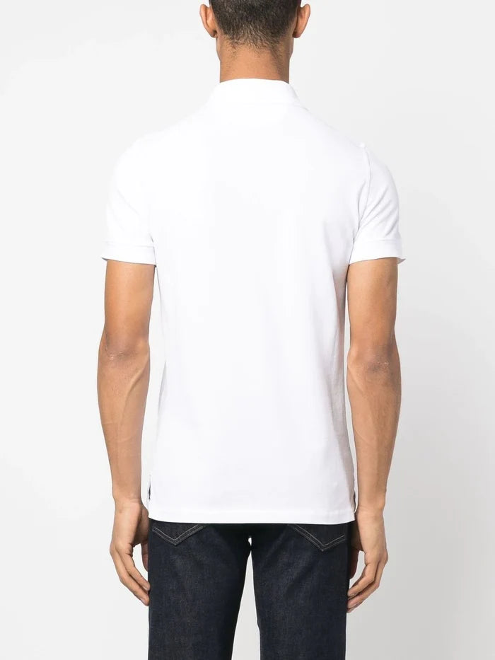 TOM FORD Knitted Polo Shirt White - MAISONDEFASHION.COM