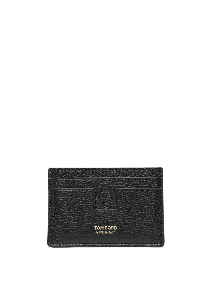 TOM FORD Logo Contrast Fabric Card Holder Black/Red - MAISONDEFASHION.COM