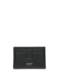 TOM FORD Logo Contrast Fabric Card Holder Black/Red - MAISONDEFASHION.COM