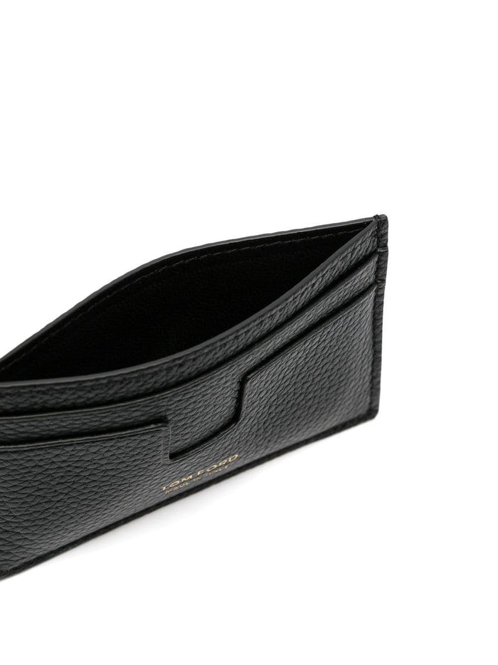 TOM FORD Logo Contrast Fabric Card Holder Black/Red - MAISONDEFASHION.COM