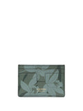 TOM FORD Logo Floral Pattern Card Holder Green - MAISONDEFASHION.COM