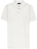 TOM FORD Knitted Polo Shirt Ecru - MAISONDEFASHION.COM