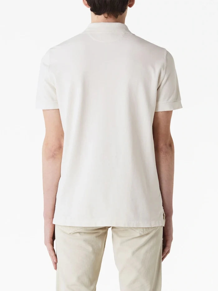 TOM FORD Knitted Polo Shirt Ecru - MAISONDEFASHION.COM