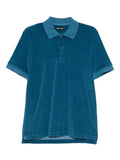 TOM FORD Towelling-finish Polo Shirt Blue - MAISONDEFASHION.COM
