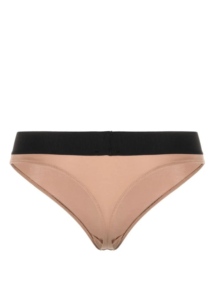 TOM FORD WOMEN Logo Stretch Thong Dusty Rose - MAISONDEFASHION.COM