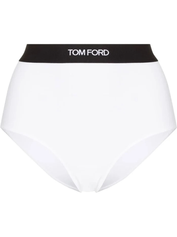 TOM FORD WOMEN Logo-waist Briefs White - MAISONDEFASHION.COM