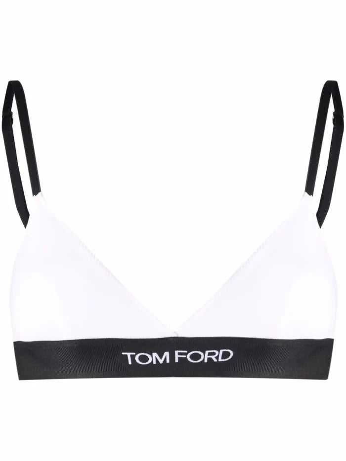 TOM FORD WOMEN Modal Signature Bra White - MAISONDEFASHION.COM