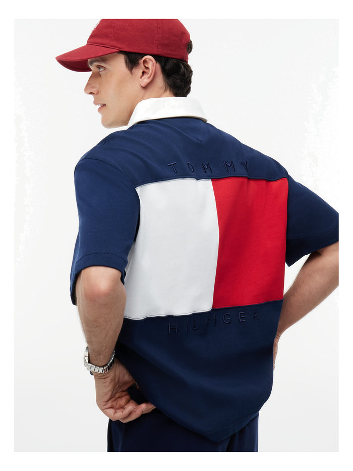 TOMMY HILFIGER Big Flag Cb Relaxed Polo Carbon Navy - image 4
