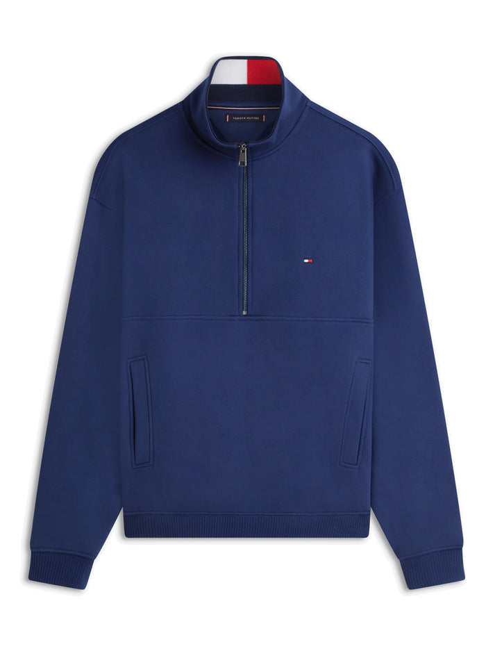 TOMMY HILFIGER Flag 1/4 Zip Carbon Navy