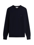 TOMMY HILFIGER Crew Neck Jumper With Cashmere Navy Blue