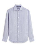 TOMMY HILFIGER Dc Linen Stripe Shirt Carbon Navy/Ecru