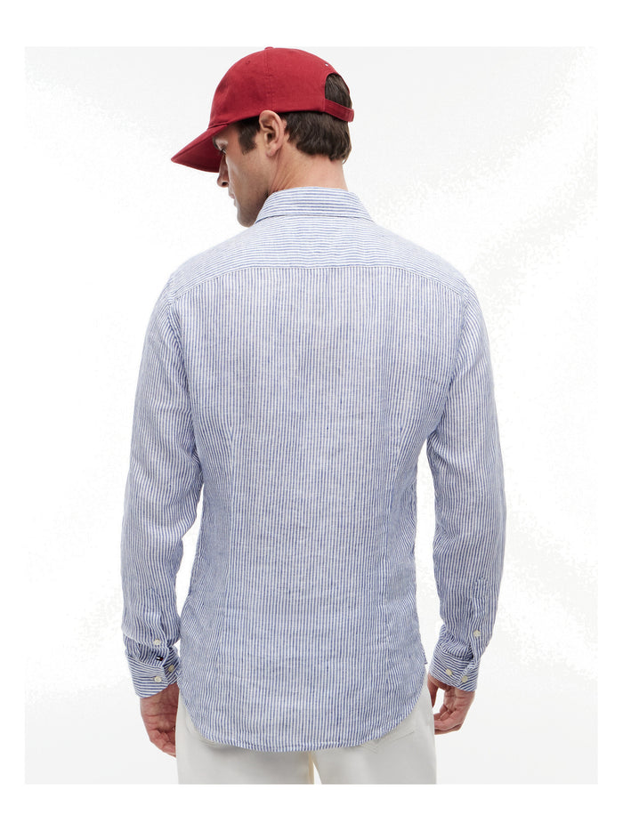 TOMMY HILFIGER Dc Linen Stripe Shirt Carbon Navy/Ecru - image 5