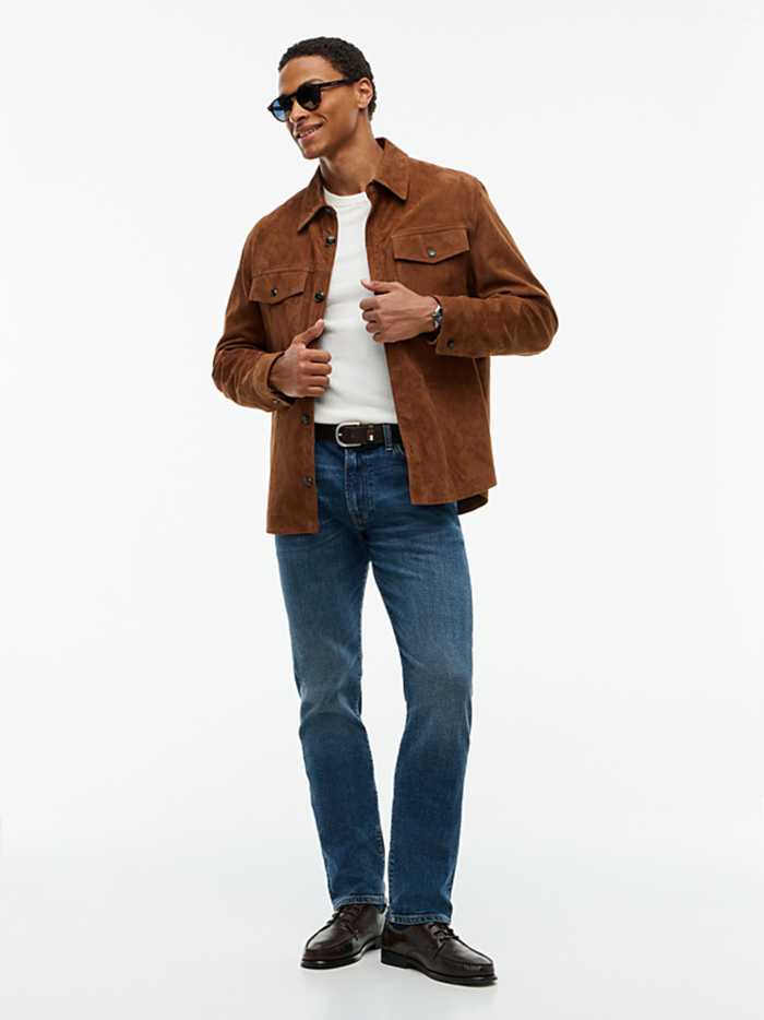 TOMMY HILFIGER Denton Slim Straight Whiskered Jeans Jones Blue
