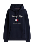 TOMMY HILFIGER Embroidered Flag Hoodie Navy