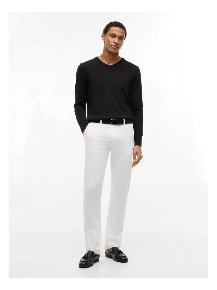 TOMMY HILFIGER Essential Cotton V Neck Black - image 3