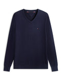 TOMMY HILFIGER Essential Cotton V Neck Desert Sky
