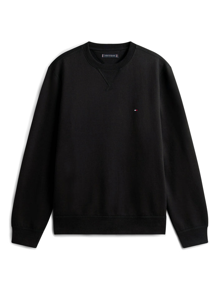 TOMMY HILFIGER Essential Fleece Crewneck Black