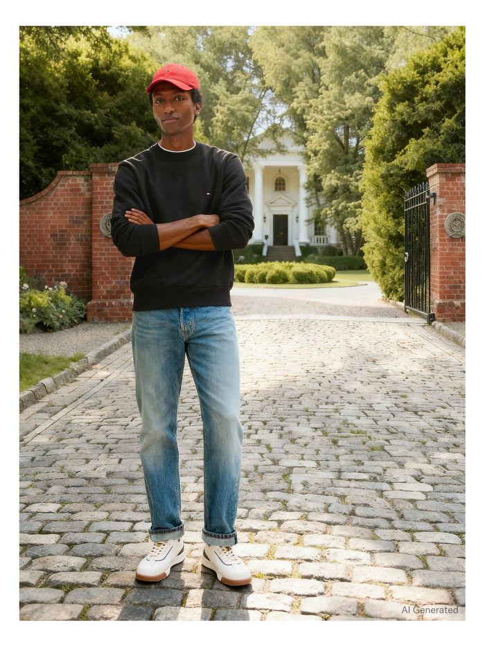 TOMMY HILFIGER Essential Fleece Crewneck Black - image 6