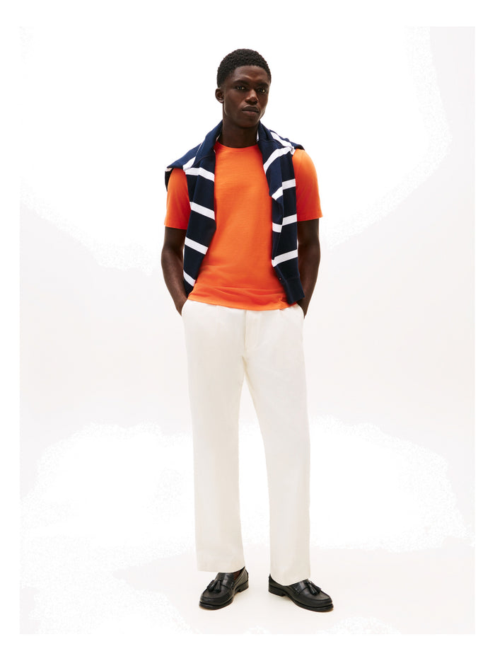 TOMMY HILFIGER Ess Seasonal Reg Fit Solid Tee Brilliant Orange - image 4
