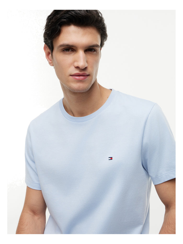 TOMMY HILFIGER Ess Seasonal Reg Fit Solid Tee Breezy Blue - image 4