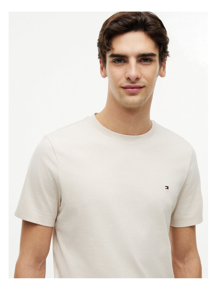 TOMMY HILFIGER Ess Seasonal Reg Fit Solid Tee Newsprint - image 4
