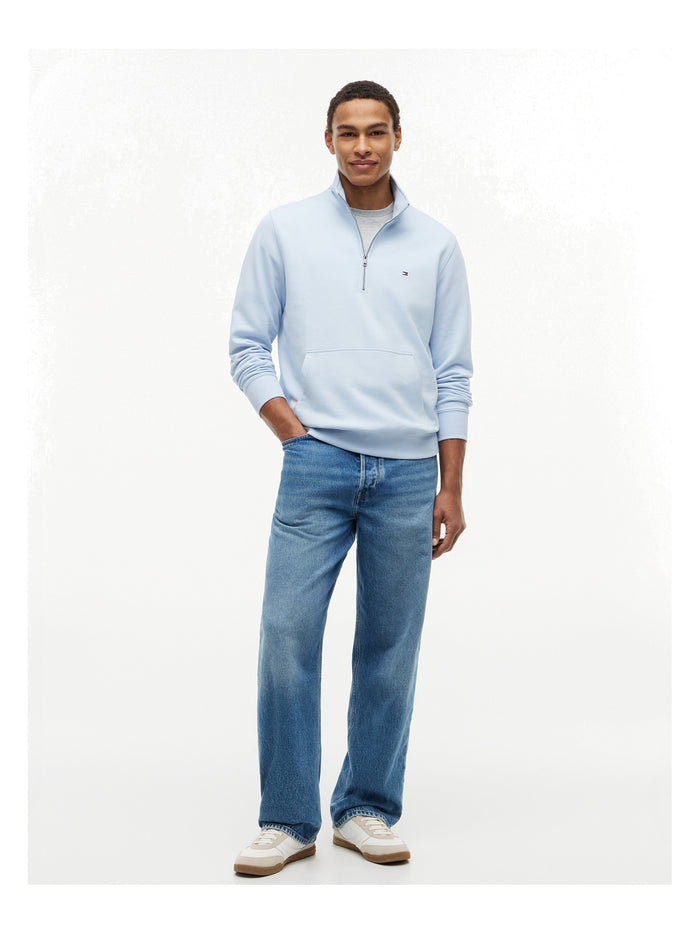 TOMMY HILFIGER Essential Terry New 1/4 Zip Breezy Blue - image 3