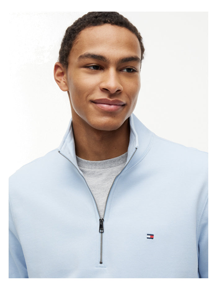 TOMMY HILFIGER Essential Terry New 1/4 Zip Breezy Blue - image 4