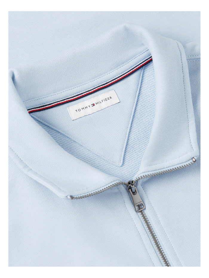 TOMMY HILFIGER Essential Terry New 1/4 Zip Breezy Blue
