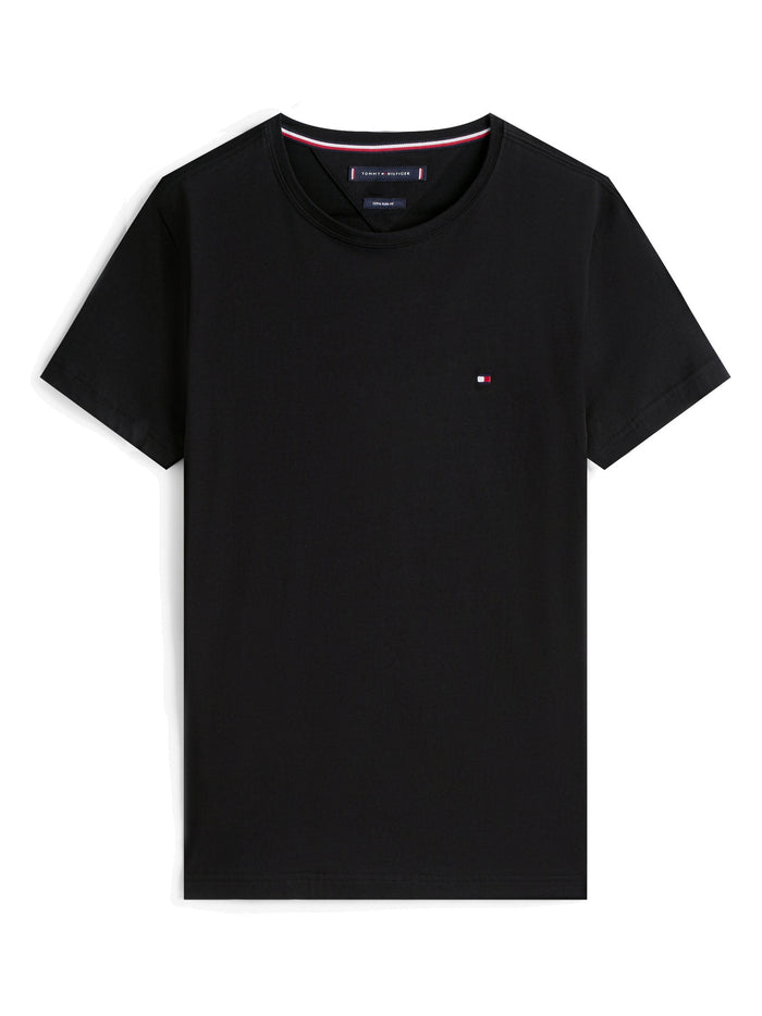 TOMMY HILFIGER Core Stretch Slim C-Neck Tee Black