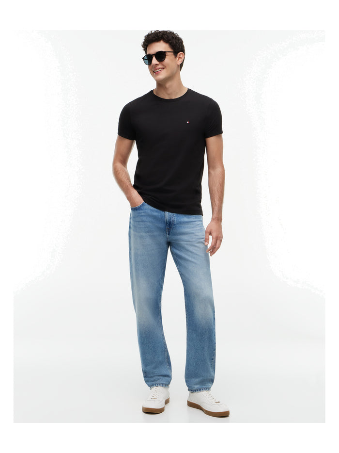 TOMMY HILFIGER Core Stretch Slim C-Neck Tee Black - image 3