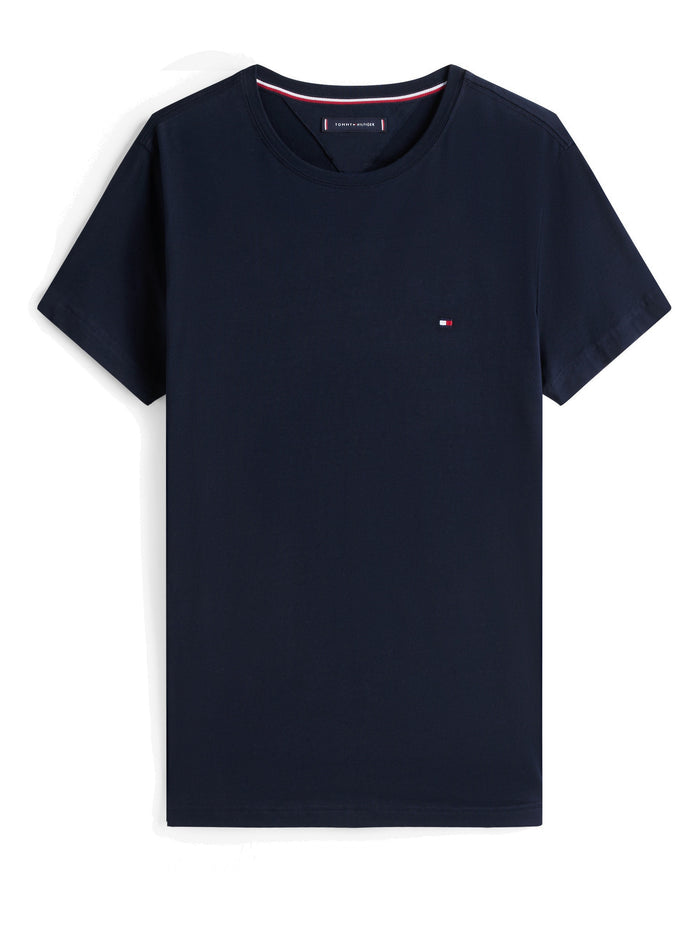 TOMMY HILFIGER Core Stretch Slim C-Neck Tee Desert Sky