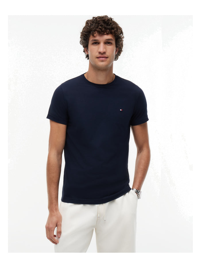 TOMMY HILFIGER Core Stretch Slim C-Neck Tee Desert Sky - image 2