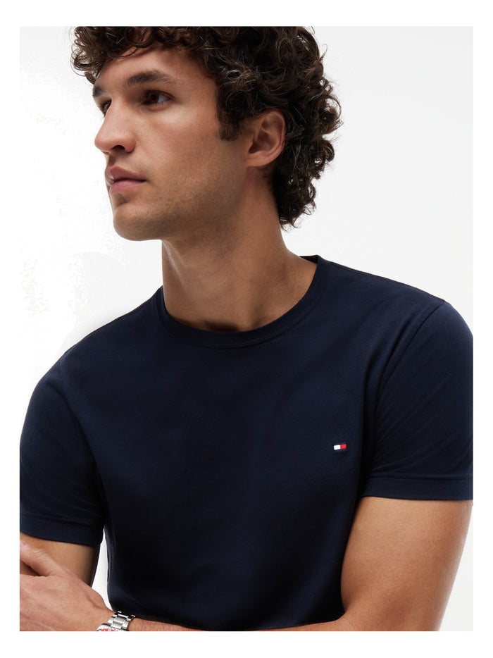 TOMMY HILFIGER Core Stretch Slim C-Neck Tee Desert Sky - image 4