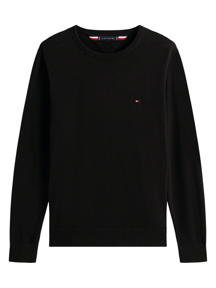 TOMMY HILFIGER Core Essential Cotton Crew Neck Black
