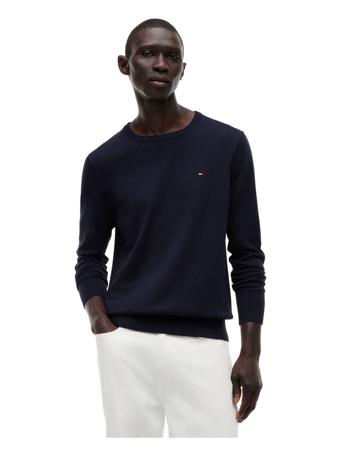 TOMMY HILFIGER Core Essential Cotton Crew Neck Desert Sky - image 2