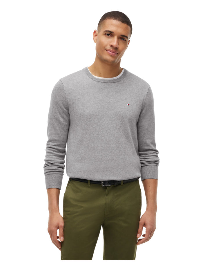TOMMY HILFIGER Core Essential Cotton Crew Neck Medium Grey Heather - image 2
