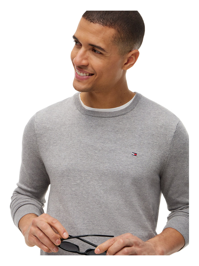TOMMY HILFIGER Core Essential Cotton Crew Neck Medium Grey Heather - image 4