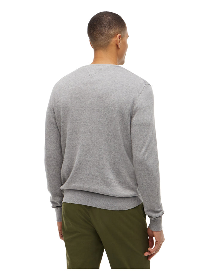 TOMMY HILFIGER Core Essential Cotton Crew Neck Medium Grey Heather - image 5