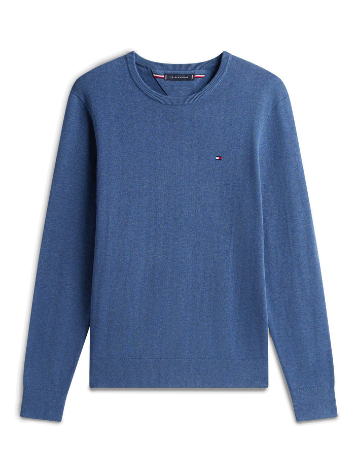TOMMY HILFIGER Essential Ssnl Cotton Crew Neck Aegean Sea Heather